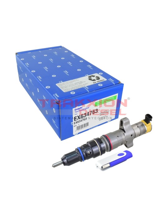 Inyector Diesel Reman EX634763 Delphi para C7 Caterpillar, 10R-4763, 20R-8059, 233-3535, 241-3400, 295-1410, 328-2582, 387-9428