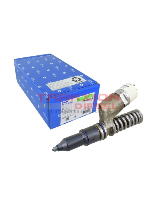 Inyector Diesel Reman EX635919 Delphi para C15, 3406E, Caterpillar, 10R-1000, 229-5919, 10R1000, 2295919
