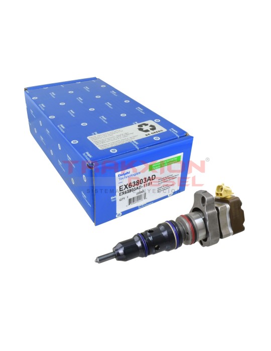 Inyector Diesel Reman HEUI AD, EX63803AD Delphi para 7.3L PowerStroke, V8 Super Duty, F-Series, Ford, 1999-2003, AD1831551C1