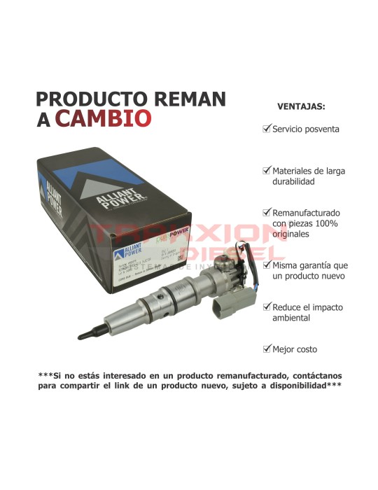 Inyector HEUI G2.9 Diesel DT466E HT570 i313 MaxxForce 210-225 HP Navistar & International AP66976