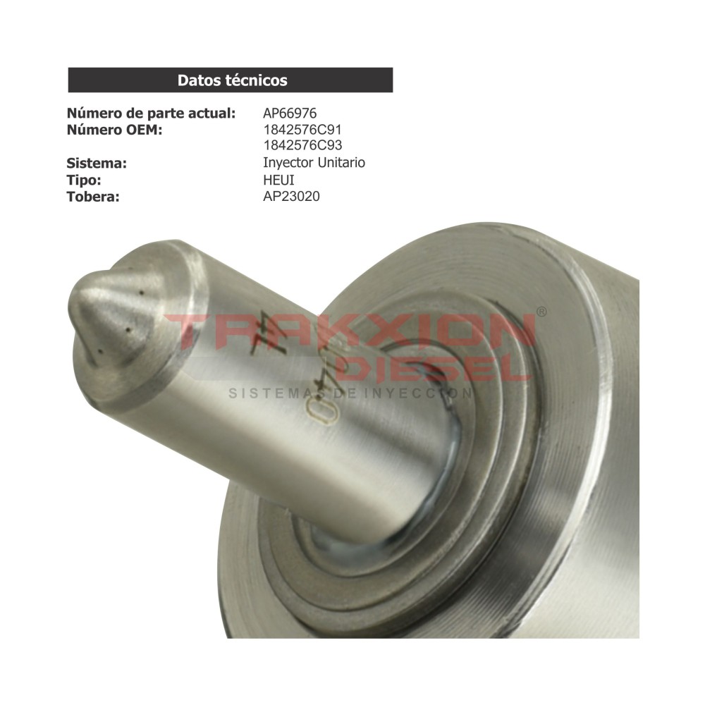 Inyector HEUI G2.9 Diesel DT466E HT570 i313 MaxxForce 210-225 HP Navistar & International AP66976