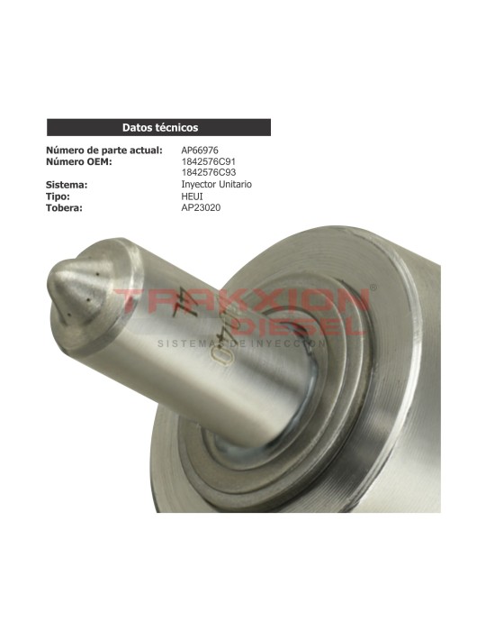 Inyector HEUI G2.9 Diesel DT466E HT570 i313 MaxxForce 210-225 HP Navistar & International AP66976