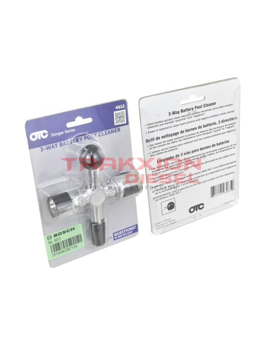 Herramienta limpiadora de terminales de batería de 3 vías OTC 4612