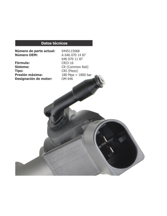Inyector Diesel CR Sprinter Mercedes Benz OM646 2.1 A6460701587