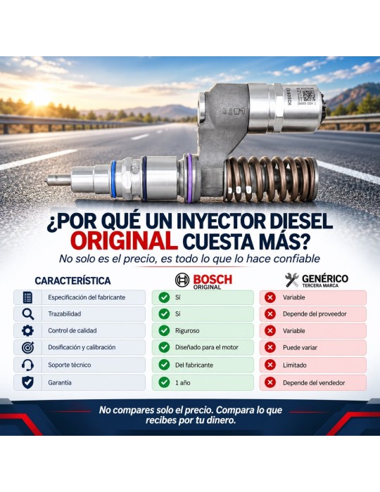 Inyector Diesel Unitario Original Bosch UIS Para Scania & Irizar