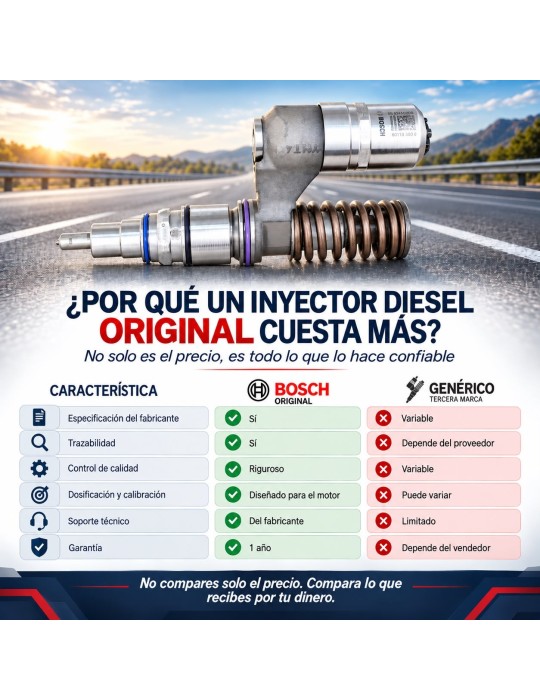 Inyector Diesel Unitario Original Bosch UIS Para Scania & Irizar
