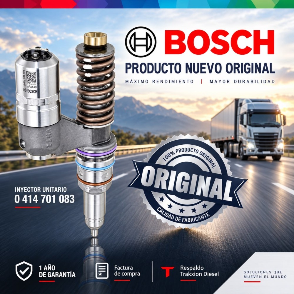 Inyector Diesel Unitario UIS Original Bosch para Astra, Case e Iveco