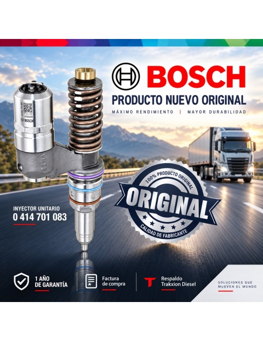 Inyector Diesel Unitario UIS Original Bosch para Astra, Case e Iveco