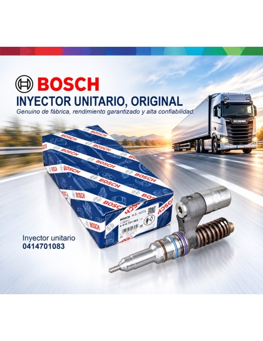 Inyector Diesel Unitario UIS Original Bosch para Astra, Case e Iveco