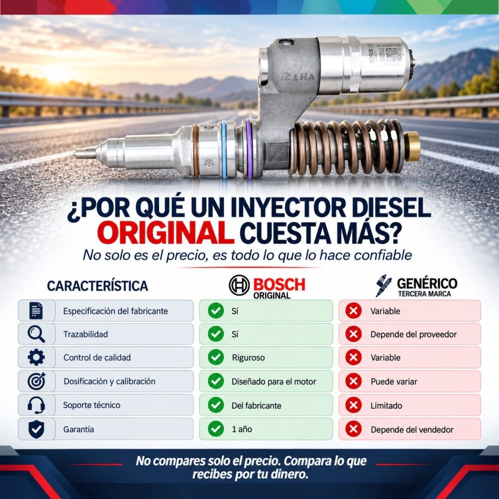 Inyector Diesel Unitario UIS Original Bosch para Astra, Case e Iveco