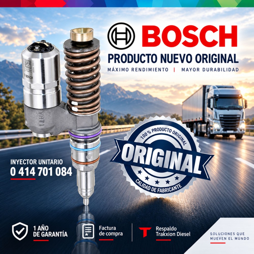 Inyector Diesel Unitario UIS Original Bosch Para Case, Iveco y Ford