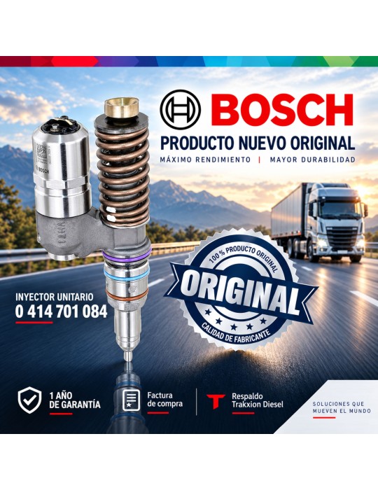 Inyector Diesel Unitario UIS Original Bosch Para Case, Iveco y Ford