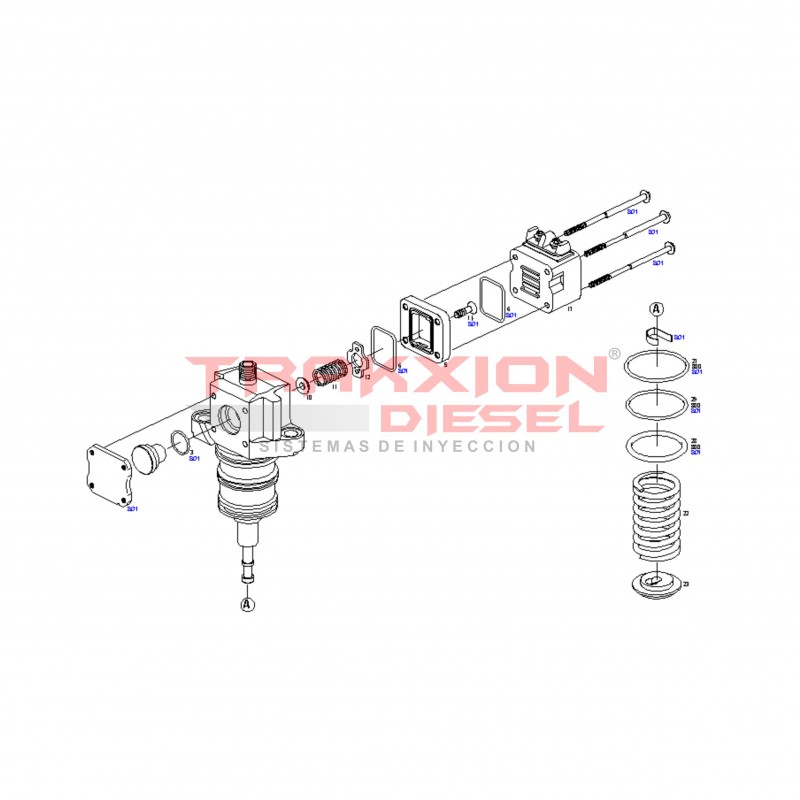 Kit de ligas F00041P050 de bomba Diesel PLD Bosch para DAF, Liebherr, Temsa, 10116257, 9074627