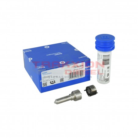 Kit 7135-644 de válvula 28538389 y tobera L087PBD de inyector Diesel para Kangoo 1.5 dCi, Renault