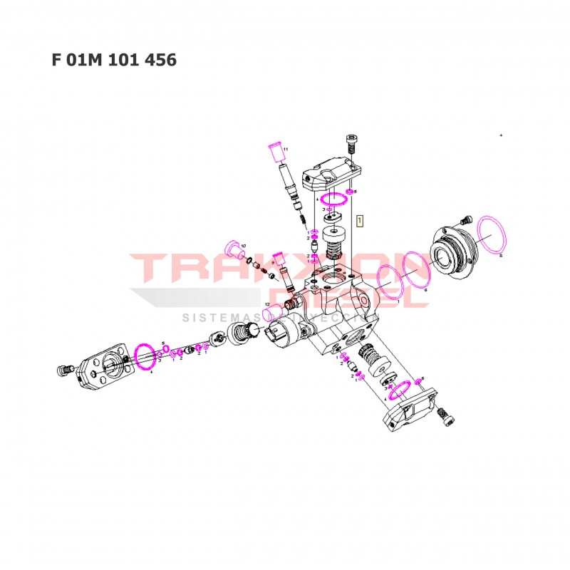 Kit de juntas F01M100277, F01M101456 de bomba Diesel Bosch para OM612 Sprinter, Mercedes Benz, 2001-2006, A6600780080
