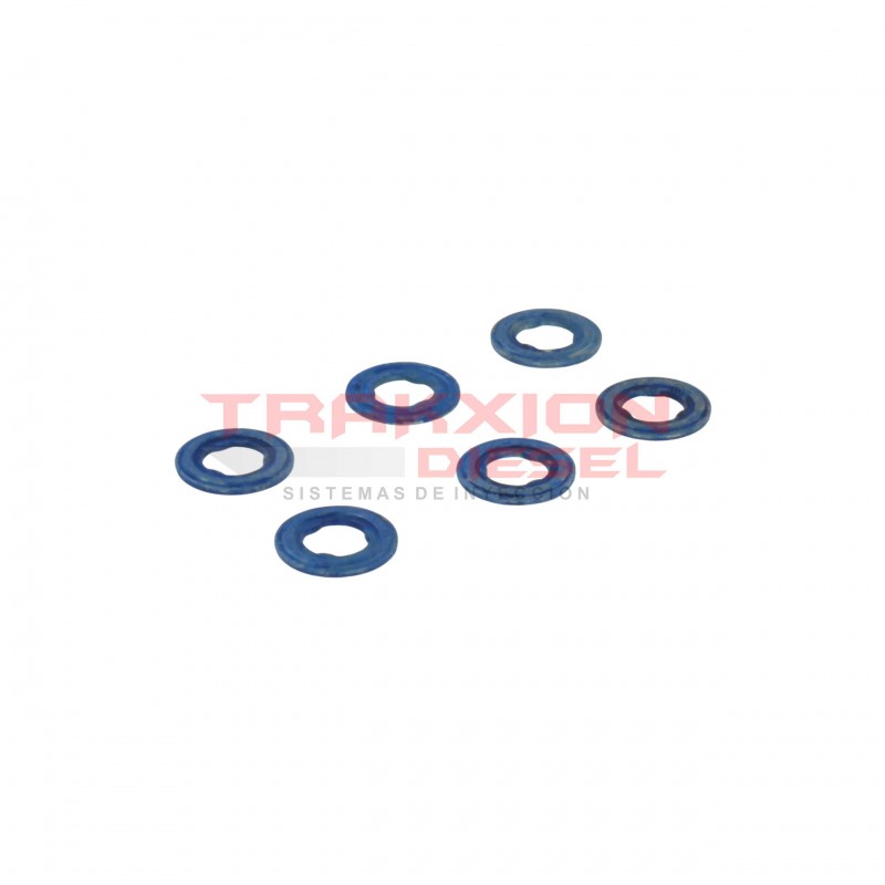 Kit de 6 arandelas AP0006 de inyector Diesel para 6.0 y 6.4 PowerStroke V8 Diesel Ford, VT365, VT275, MaxxForce 5 Navistar Kit de 6 arandelas AP0006 de inyector Diesel para 6.0 y 6.4 PowerStroke V8 Diesel Ford, VT365, VT275, MaxxForce 5 Navistar