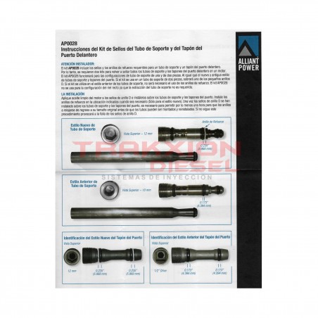 Kit de sellos AP0028 de tubo y tapón de aceite para 6.0 PowerStroke Diesel Ford, V8 VT365, 4.5 V6 VT275, MaxxForce 5 Navistar