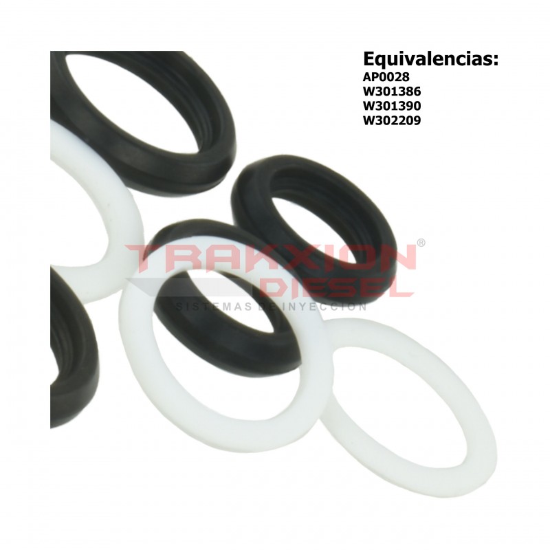 Kit de sellos AP0028 de tubo y tapón de aceite para 6.0 PowerStroke Diesel Ford, V8 VT365, 4.5 V6 VT275, MaxxForce 5 Navistar