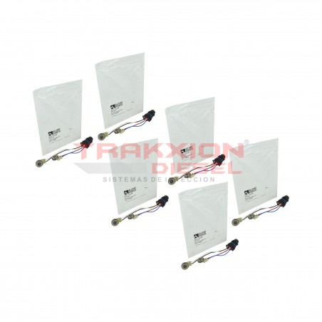 6 piezas de Bobinas / Solenoides de inyector Diesel G2.8 6.0L V8 PowerStroke Super Duty Ford AP21000