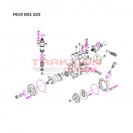 Kit de juntas F019D01025 de bomba Diesel Common Rail CB18 Bosch