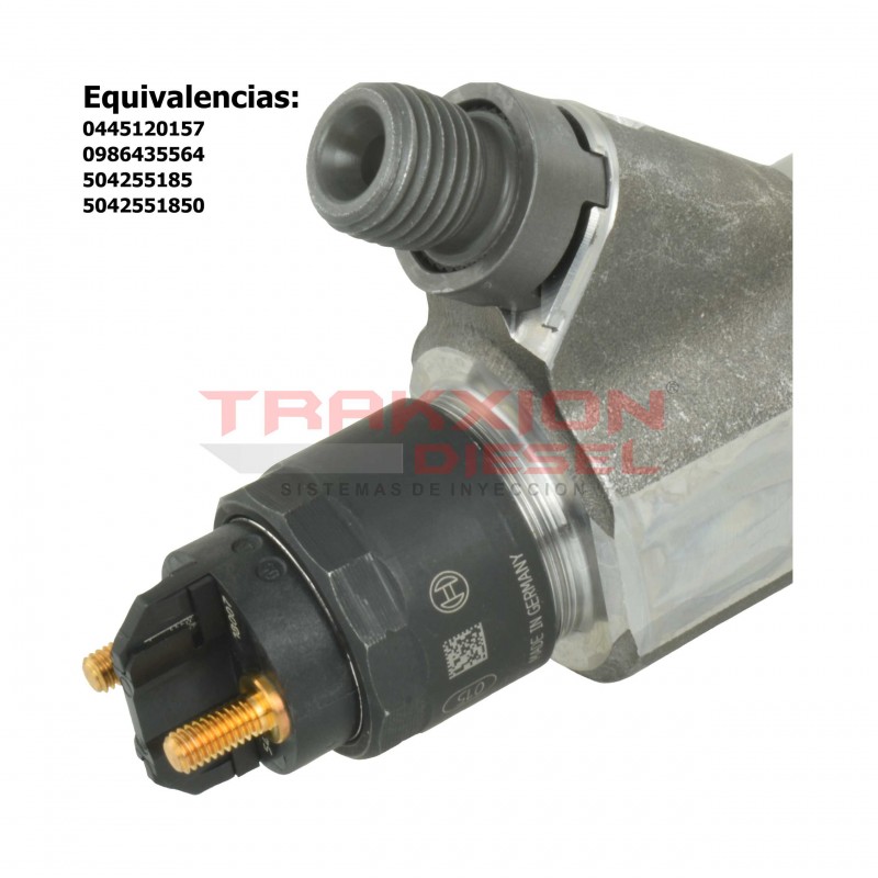 Inyector Diesel Bosch 0445120157, 504255185 para Cargador, Cosechadora, Tractor T8, T9, Cursor 9, Case, New Holland
