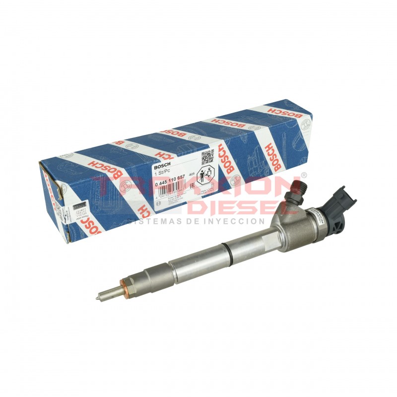 Inyector Diesel Bosch 0445110657 para T4, T5, New Holland, F5BFL413, F5GFL413, Case, John Deere, 5801790338, ER5801790338