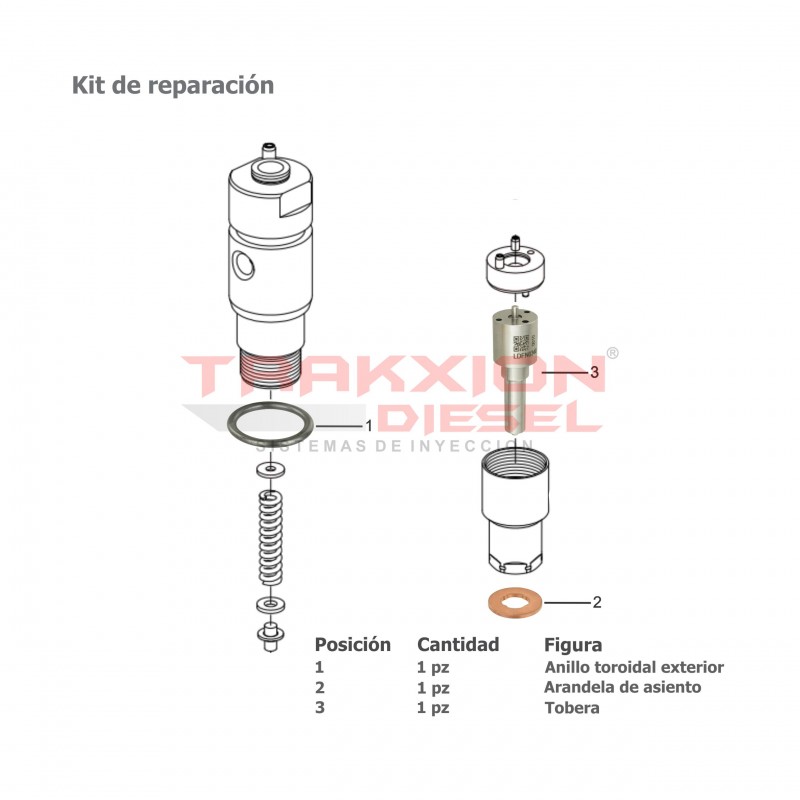 Kit de servicio Lucas (con arandela) de inyector Diesel para M2 Business Class Freightliner, OM904 OM906 Boxer Mercedes Benz