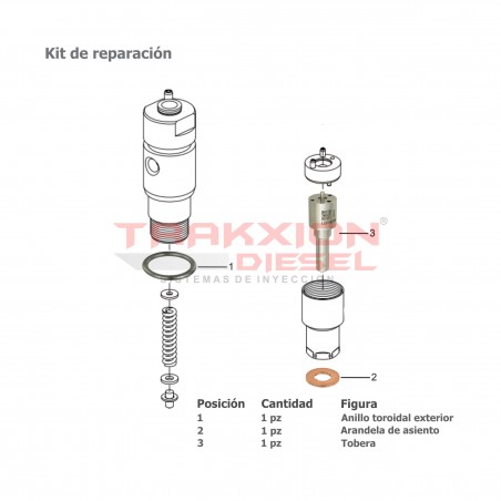 Kit de servicio Lucas (con arandela) de inyector Diesel para M2 Business Class Freightliner, OM904 OM906 Boxer Mercedes Benz