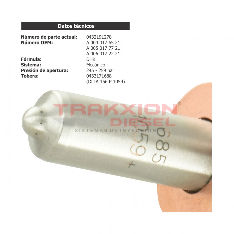Juego de 4 Inyectores Diesel nuevos genuinos Bosch para M2 Business Class Freightliner, OM904 Boxer Mercedes Benz, 0432191278