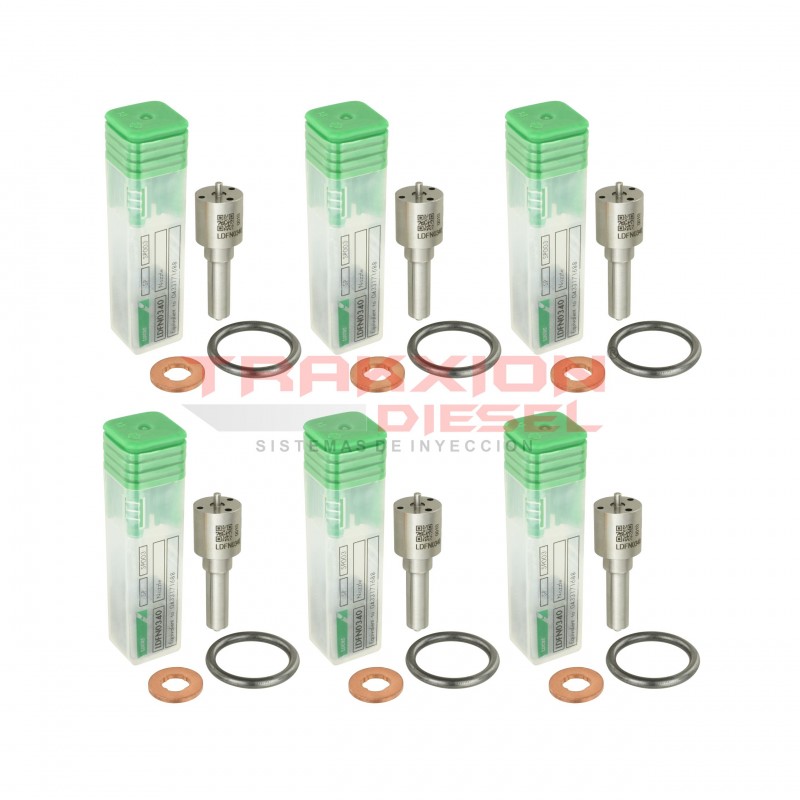 6 Kits de servicio reparación Lucas c/arandela de inyector Diesel para M2 Business Class Freightliner, OM906 Boxer Mercedes Benz