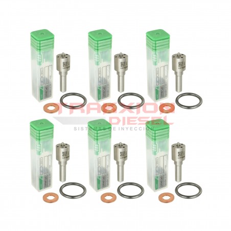 6 Kits de servicio reparación Lucas c/arandela de inyector Diesel para M2 Business Class Freightliner, OM906 Boxer Mercedes Benz