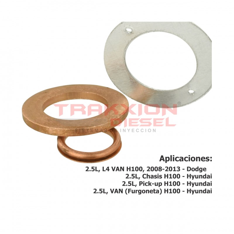 4 Juegos kits de arandelas (gaskets) de inyector Diesel para 2.5 H100 Hyundai