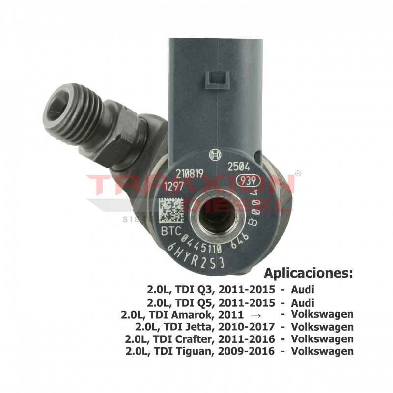 Inyector CRI Diesel nuevo original Bosch para 2.0 TDI Amarok, Crafter, Jetta, 2011-2016 Volkswagen, 03L130277J, 03L130277Q