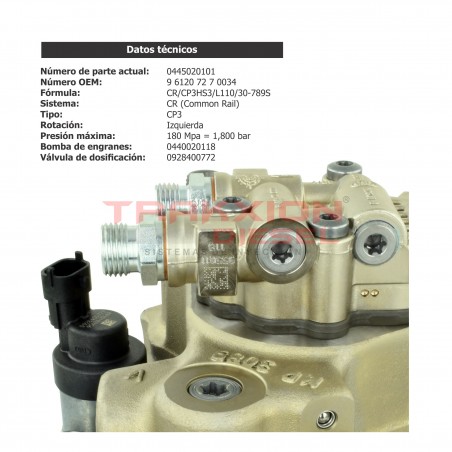 Bomba de inyección de alta presión Diesel para MWM MaxxForce 4.8, 7.2, Navistar, International, 961207270034, B445080242_05