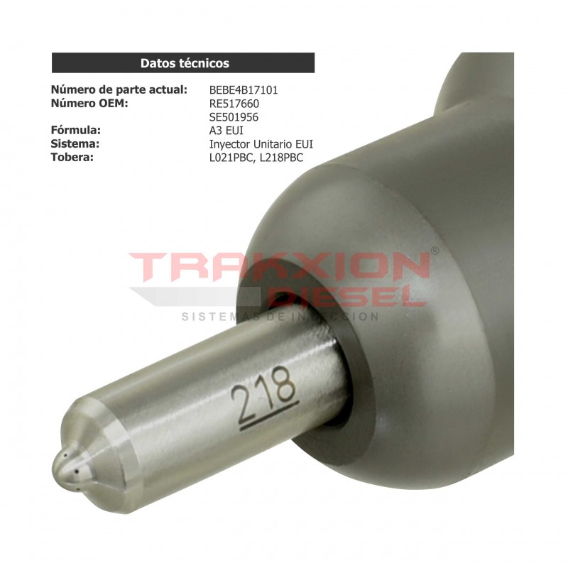 Inyector bomba Diesel A3 EUI Delphi para John Deere, 10.5 6105 y 12.5 6125, PowerTech, EX631011, BEBE4B17001, RE505430, SE501956