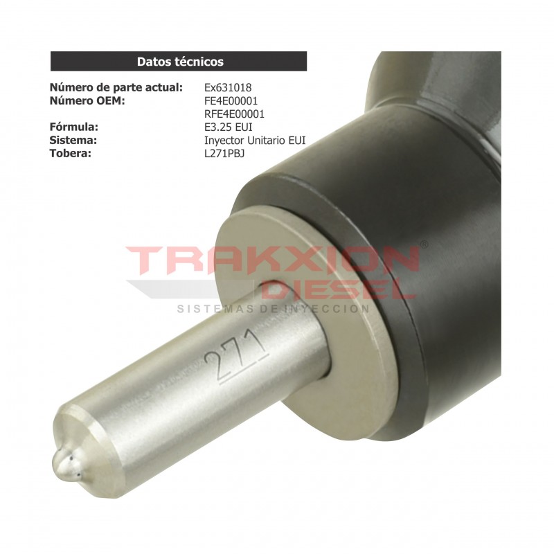 Inyector bomba unitario Diesel E3 EUI Delphi para Detroit Diesel 14.0L DDEC VI S60, EX631018, FE4E00001, RFE4E00001, BEBE4E00101