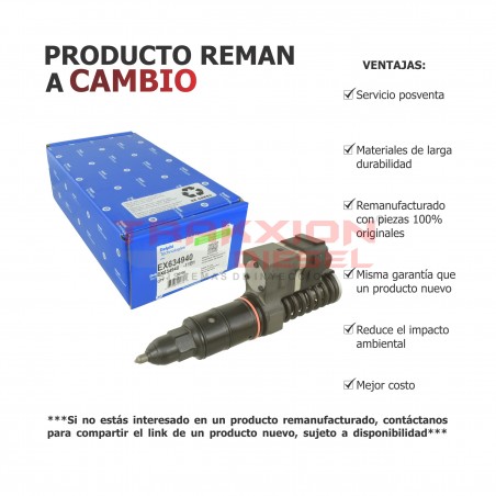 Inyector Diesel N2 Delphi para Detroit Diesel 12.7 S50 y S60 DDEC III, IV, 523-7045, R5234940, RB5234940, F00E200218, EX634940