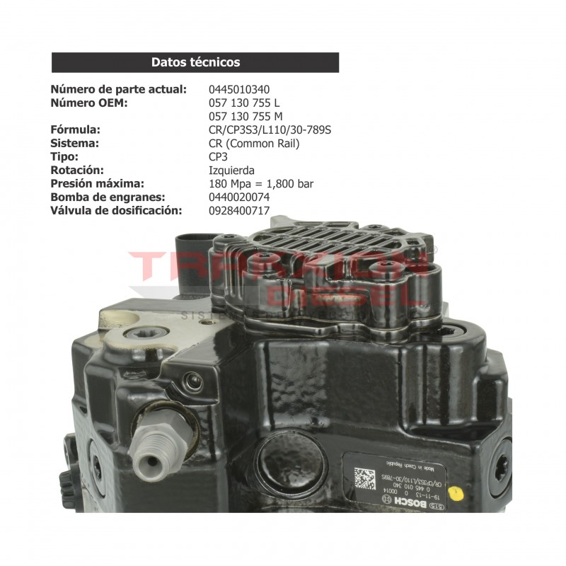 Bomba de inyección de alta presión Diesel para Q7, 4.2 TDI, Audi 2007-2009, 0445010119, 0986437343, 0986437344, 057130151X