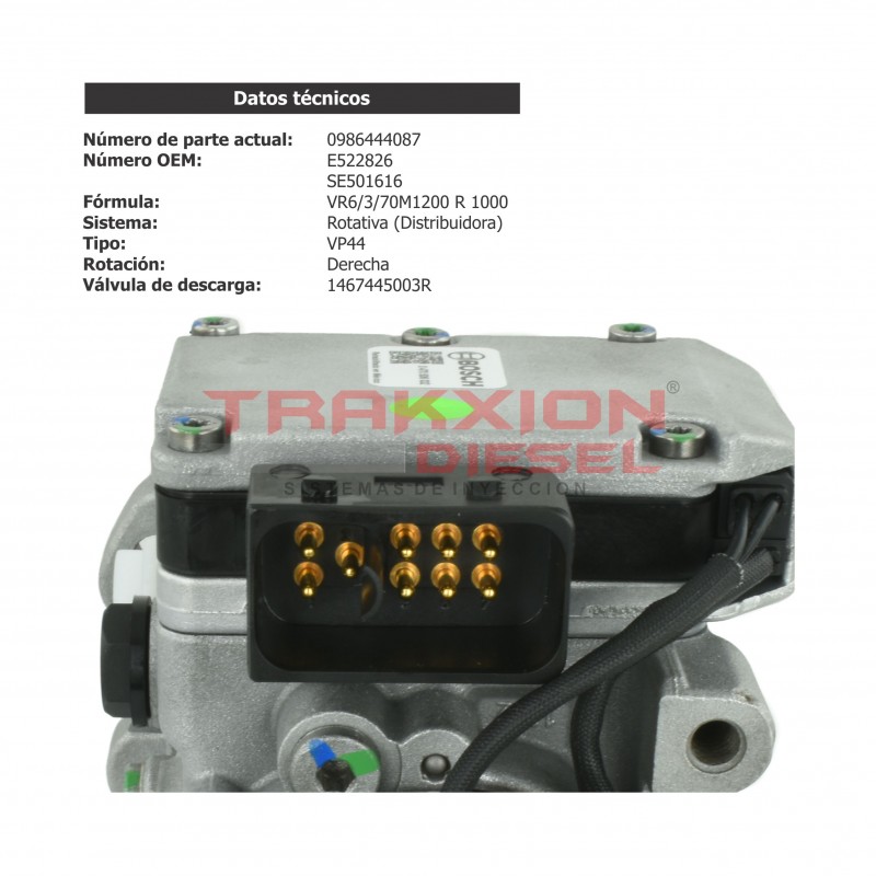 Bomba de inyección Diesel VP44 24V Bosch para John Deere 6068H, Excavadora, Cargador de Troncos, 0470506032, 0986444087, IPVR33X