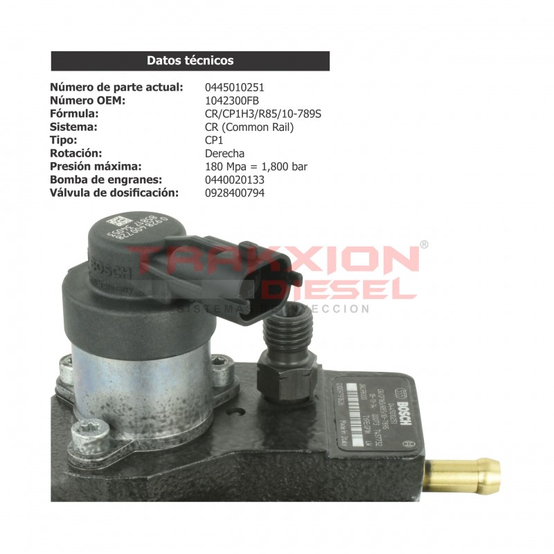 Bomba de inyección de alta presión Diesel CP1 Bosch para Jac Truck HFC4DA1, 0445010251, 0445010384, 1042300FB
