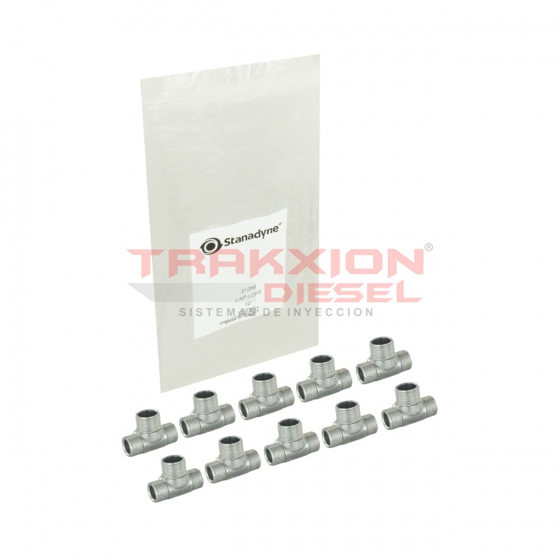 Set de 10 Conexión de retorno en T de Inyector Diesel Stanadyne 18334, 31286, AR71963, A-R71963 para John Deere