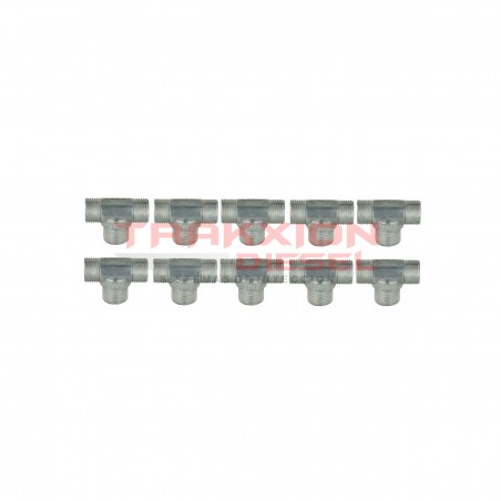 Set de 10 Conexión de retorno en T de Inyector Diesel Stanadyne 18334, 31286, AR71963, A-R71963 para John Deere
