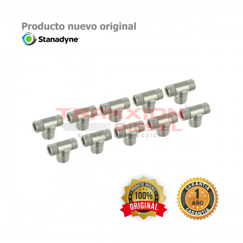 Set de 10 Conexión de retorno en T de Inyector Diesel Stanadyne 18334, 31286, AR71963, A-R71963 para John Deere