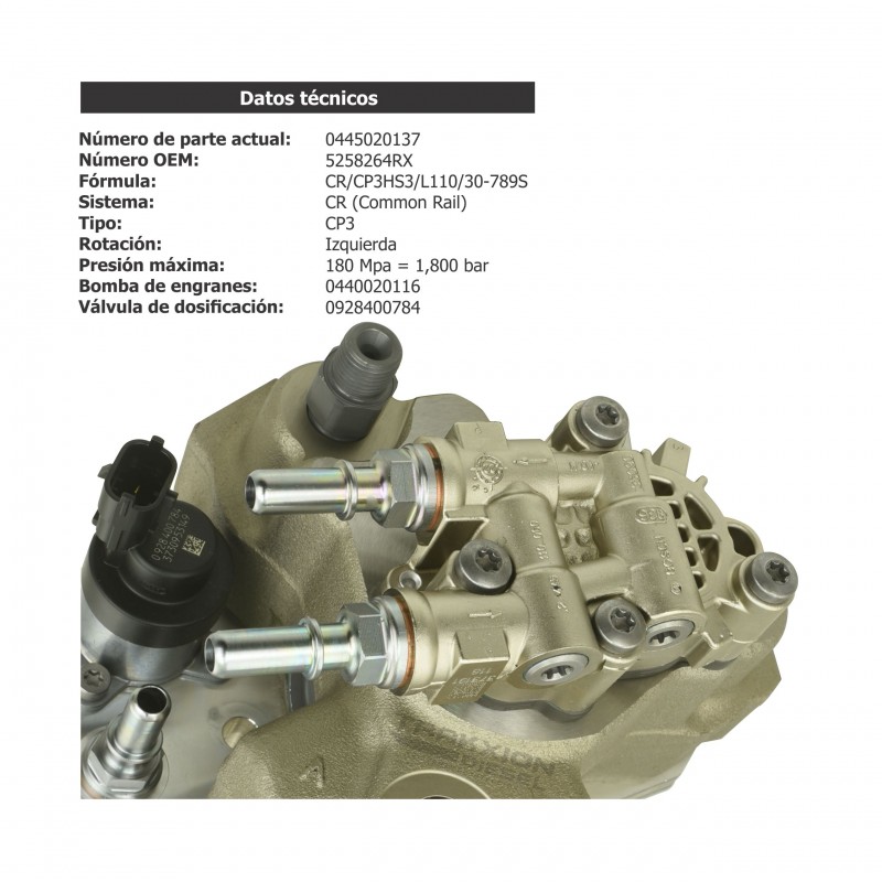Bomba de inyección Diesel CP3 para Cummins 6.7 ISDe y ISBe, 5.9 QSB