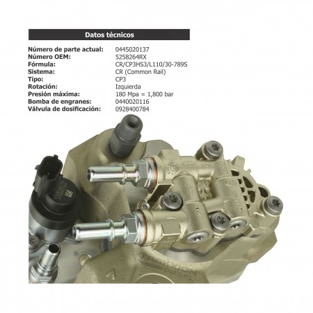 Bomba de inyección Diesel CP3 para Cummins 6.7 ISDe y ISBe, 5.9 QSB
