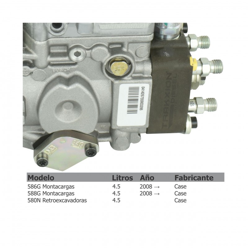 Bomba de inyección rotativa VE Diesel Bosch para Case, New Holland, Iveco, 2856352, 50425195, 504251950, 0460414267