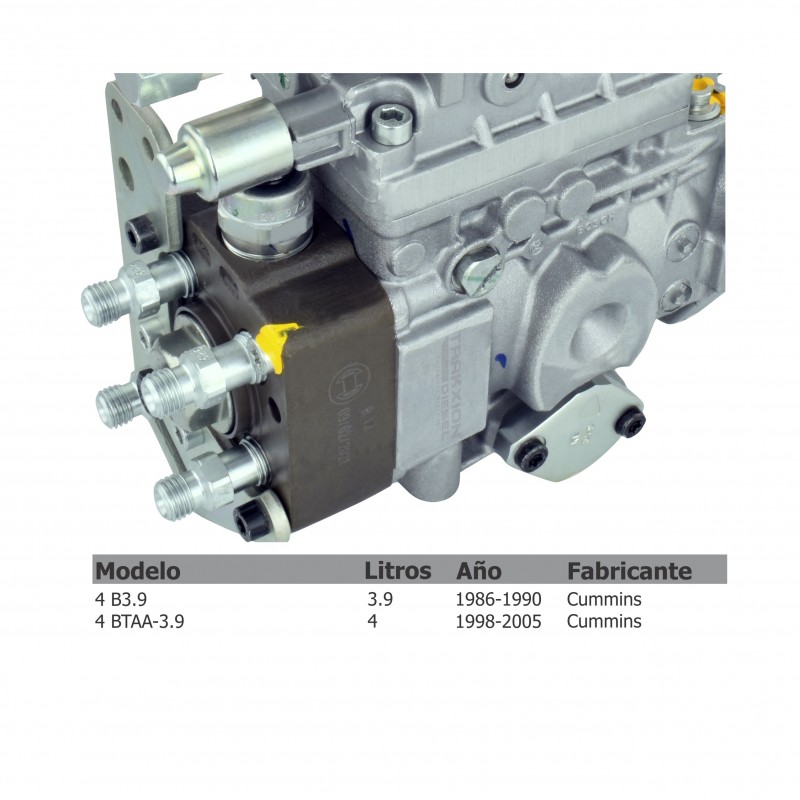 Bomba de inyección Diesel rotativa VE Bosch para Cummins 3.9, 4B, BTAA, Serie B, 3963961, 3963961UX, 0460424289, B460815579