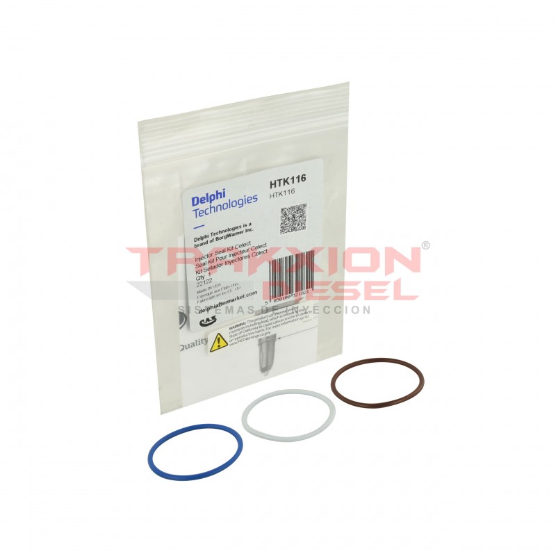 Kit de ligas, sellos, o´rings exteriores Delphi HTK116 de inyector Diesel para M11, N14 Celect Cummins