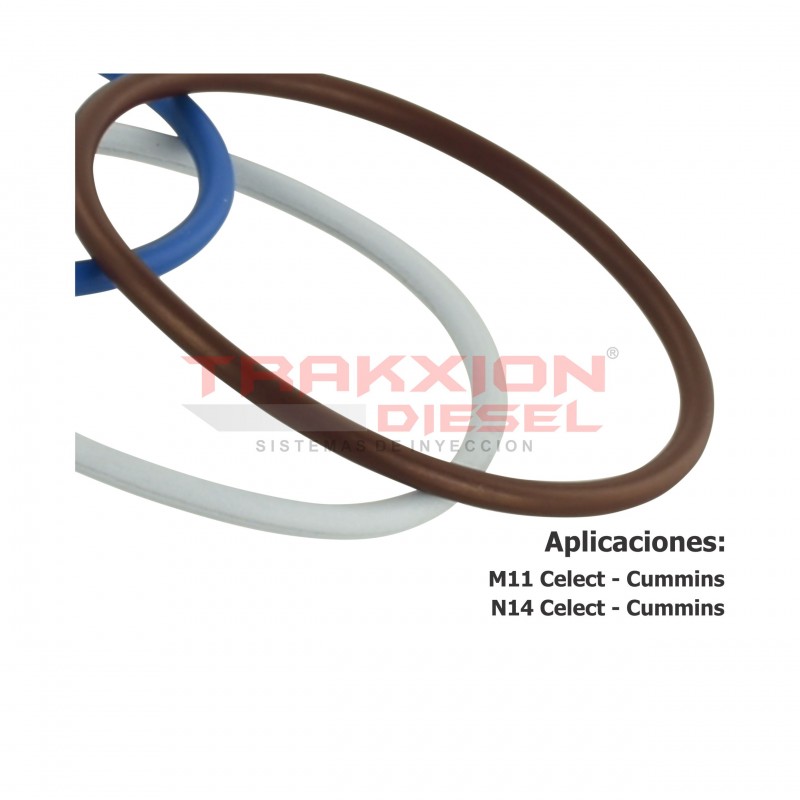 Kit de ligas, sellos, o´rings exteriores Delphi HTK116 de inyector Diesel para M11, N14 Celect Cummins