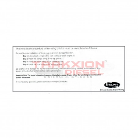Paquete de 6 Kits de ligas, sellos, o´rings exteriores Delphi HTK116 de inyector Diesel para M11, N14 Celect Cummins